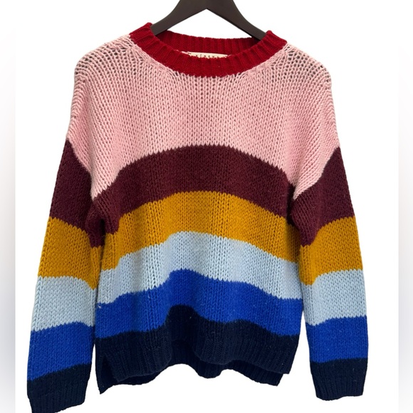 Xirena Apres Ski Sweater Stripe Chunky Soft Knit Pullover Oversized Size S - Picture 3 of 12